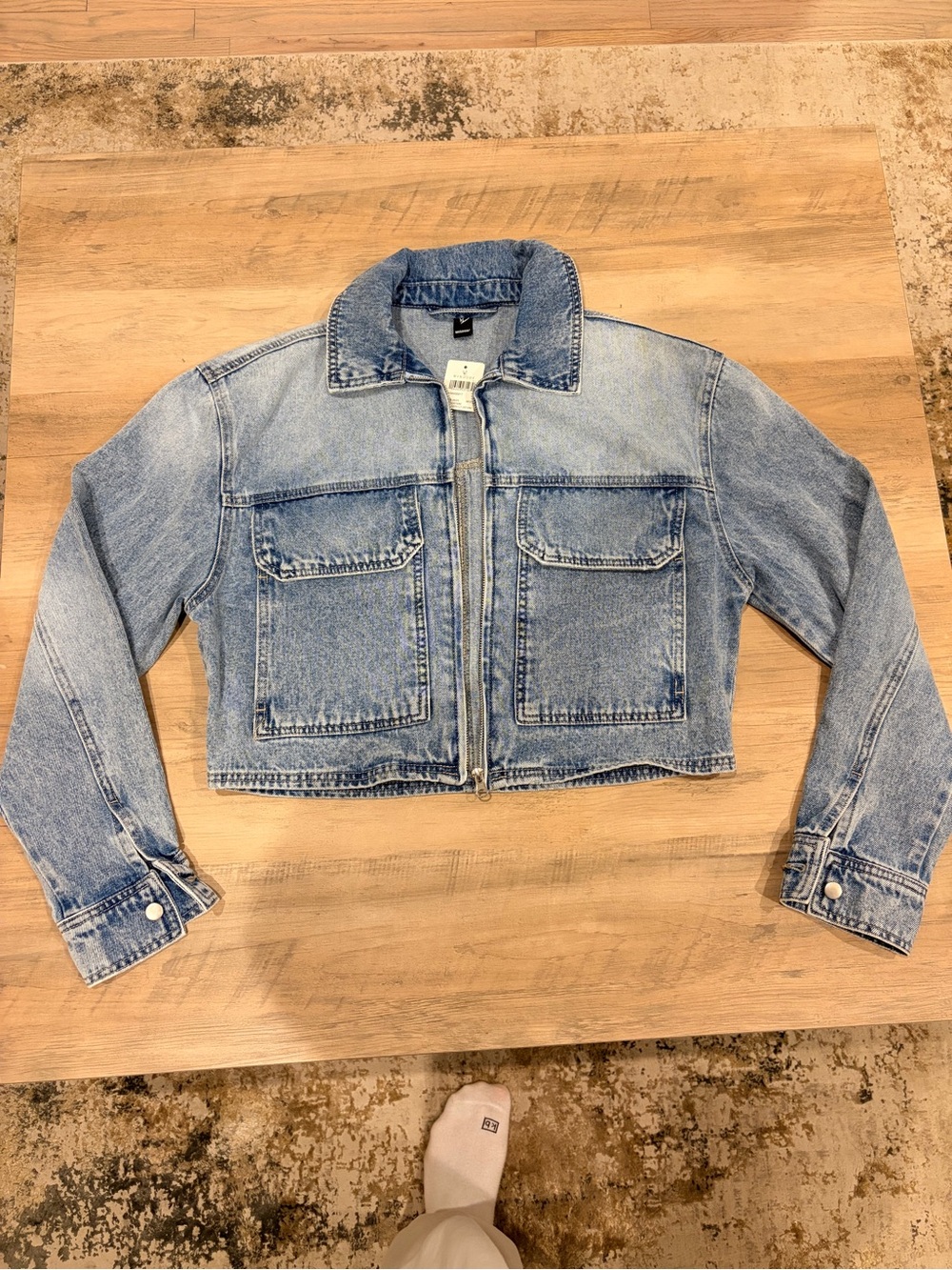 Windsor Blue Cropped Denim Jacket